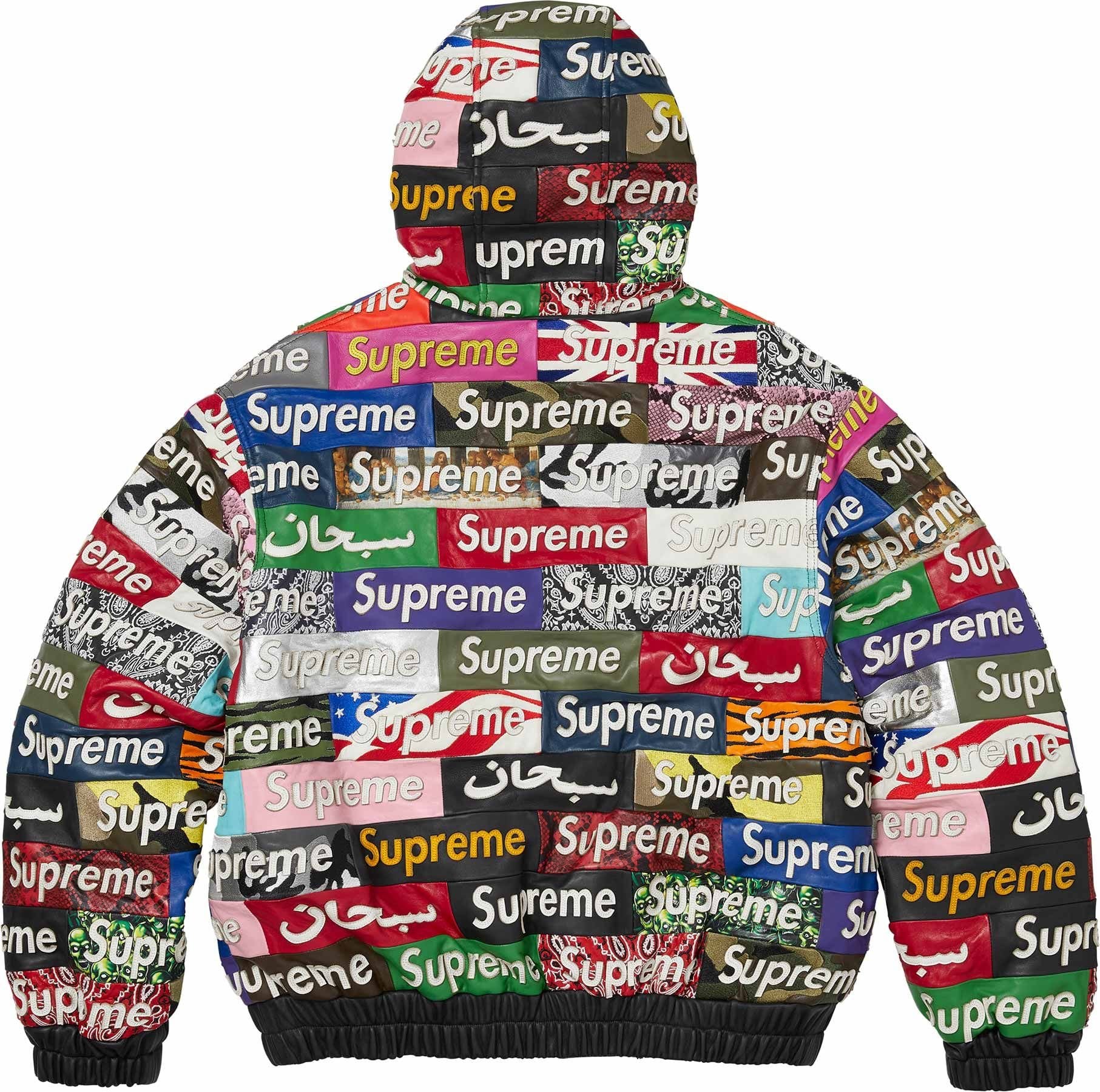 Supreme®/Jeff Hamilton® Box Logo Appliqué Hooded Leather Jacket view 3